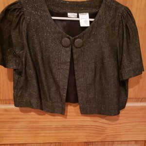 Sparkly Black Denim Bolero Jacket